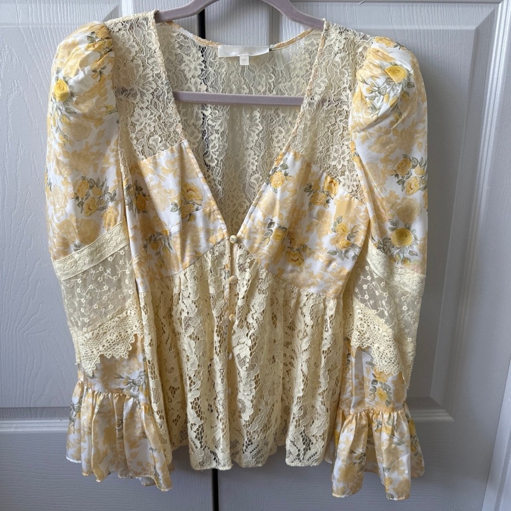 LoveShackFancy Priema Silk Top - Picture 2 of 8